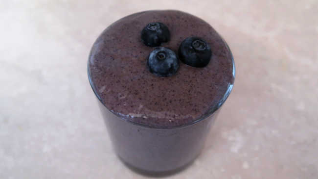 Healthy blueberry smoothie drink - Mediterranean Breakfast Ideas