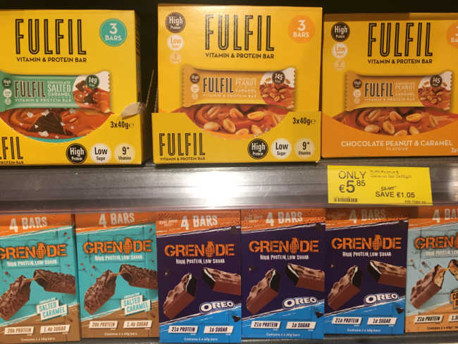 Selection of protein bars