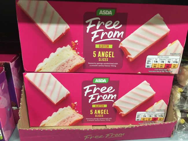 Angel cake slices