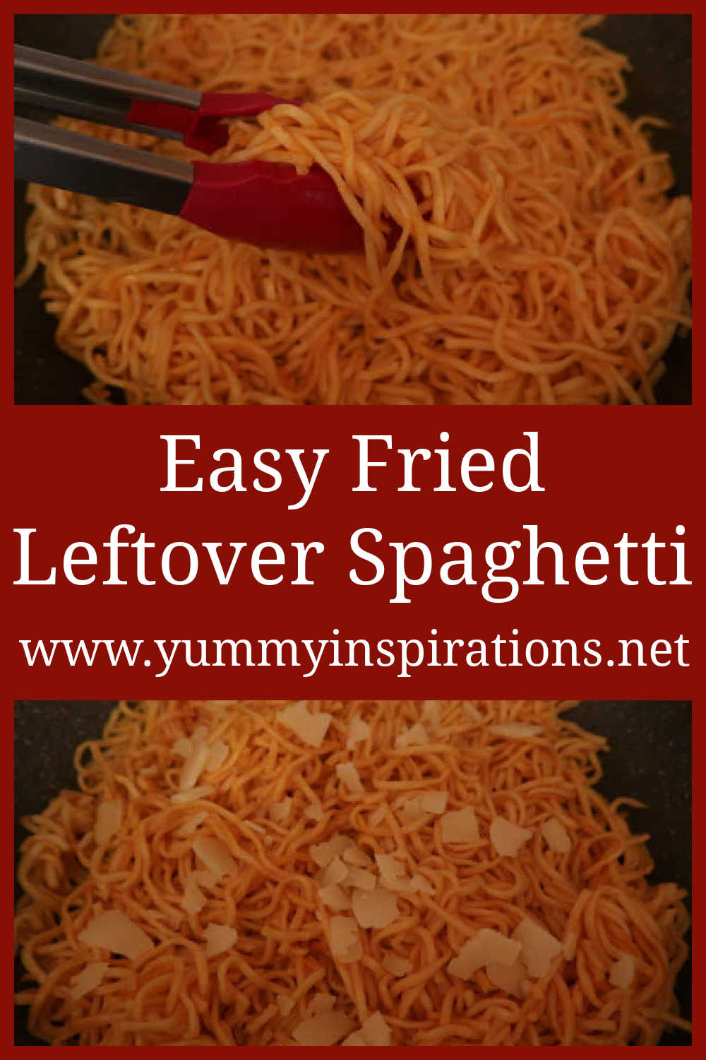 Fried Leftover Spaghetti Recipe - How to make the best crispy easy pasta meal idea using cheap budget friendly leftovers - with the video tutorial.