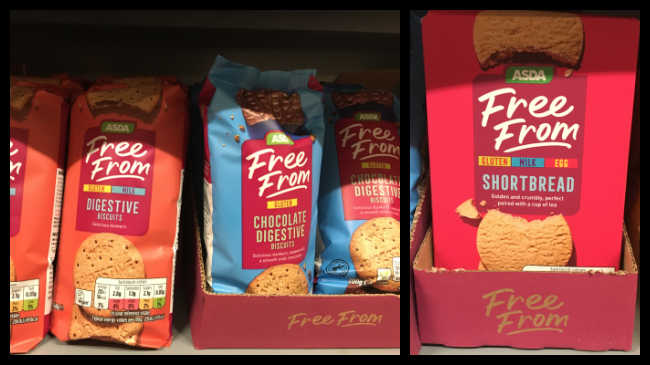 Gluten free biscuits such as shortbread and digestives