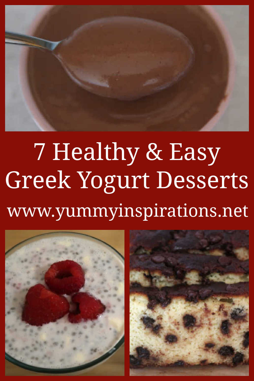 7 Greek Yogurt Dessert Recipes - Easy Healthy High Protein Pudding Desserts that have only a few ingredients including chocolate mousse