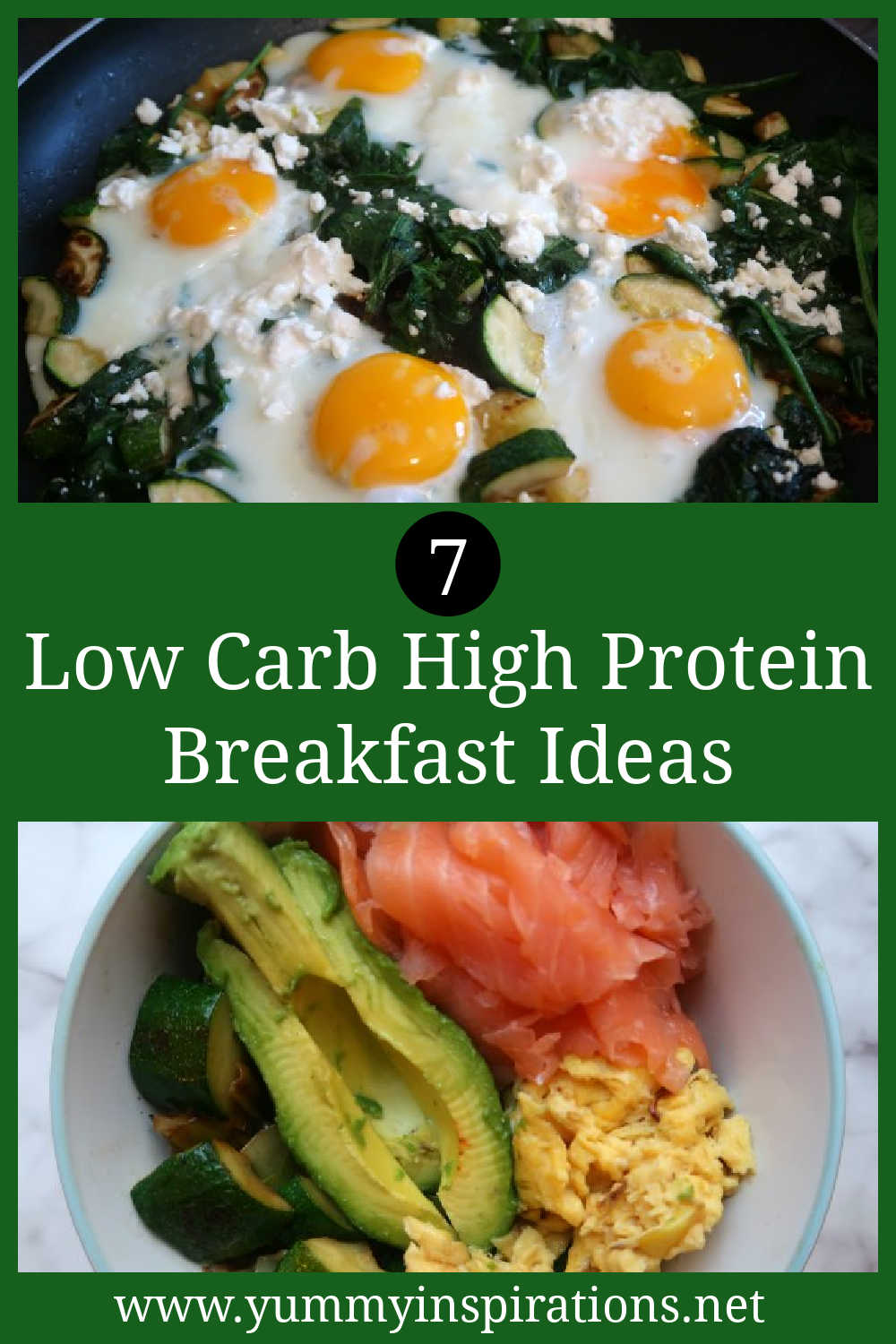 7 Low Carb High Protein Breakfast Ideas - Best Easy Low-Carb High-Protein Delicious Breakfasts - Recipes that will keep you full.