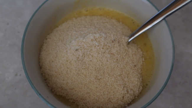 Adding the almond meal or almond flour to the pancake batter