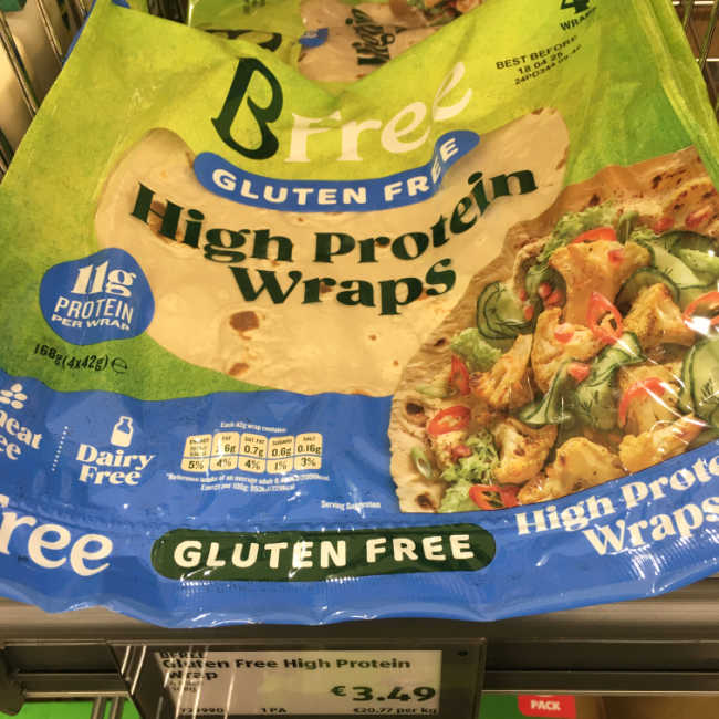 Gluten free high protein wraps