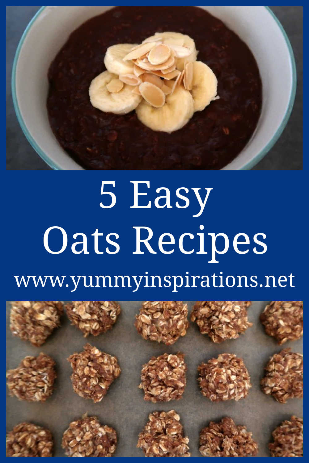 5 Easy Oats Recipes - How to make healthy budget friendly oatmeal dishes with nutritious ingredients - including no bake options - with the video tutorial.