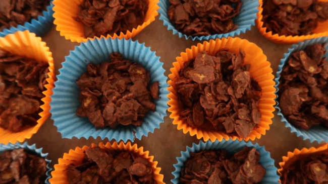 Chocolate Cornflake Cookies Recipe -Easy 2 Ingredient No Bake Treat