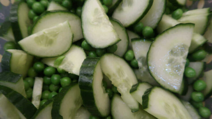 Pea and Cucumber Salad Recipe - How to make an easy homemade 4 ingredient salad