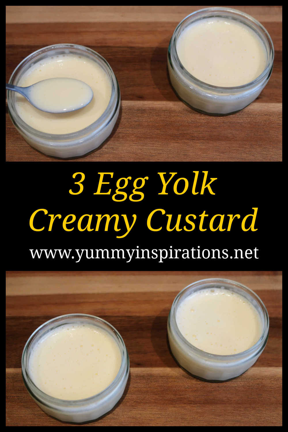 3 Egg Yolk Custard Recipe - Easy Homemade Custard - This creamy, smooth egg yolk custard takes just a handful of simple ingredients and is perfect served warm over cakes, crumbles, puddings and fruit