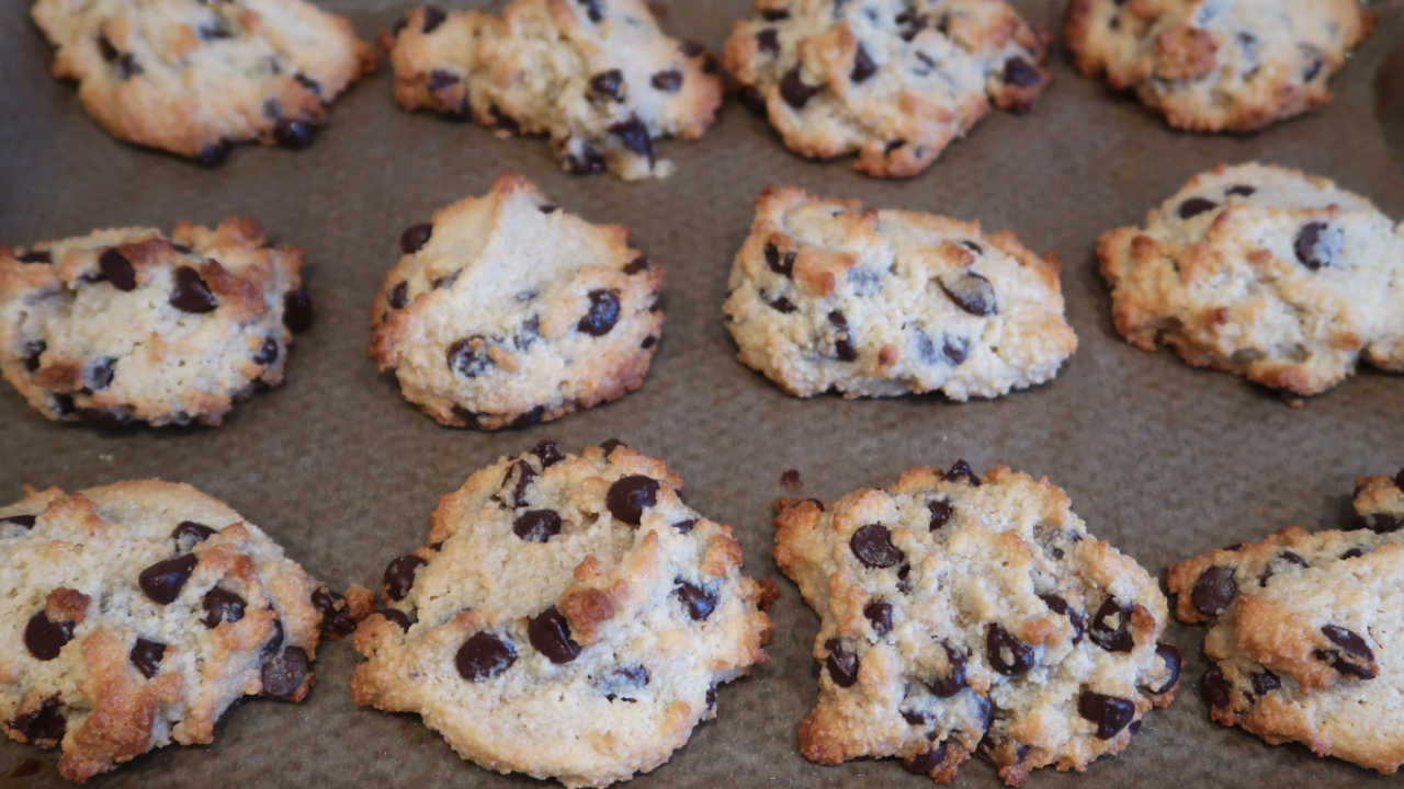 Almond Flour Chocolate Chip Cookies - the best cookie recipe - easy buttery, golden and packed with chocolate chips